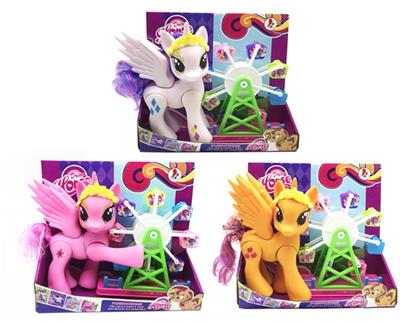 我的梦想搪胶灯光音乐6关节马宝莉带旋转摩天轮 - OBL810875