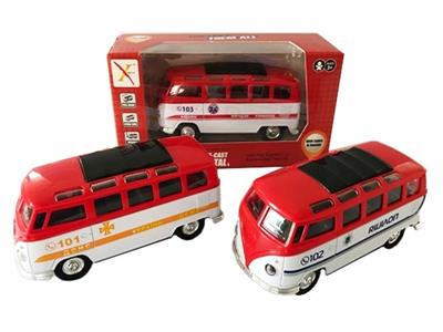 1:32 public bus alloy back to Russian police car, open the door, - OBL811814
