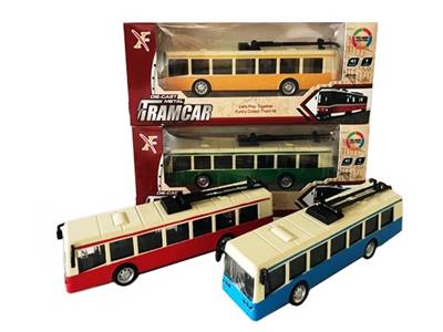 1:9 0 alloy bus tram back to sports cars, 3 open the door, light with light and sound - OBL811834