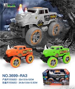 魔幻智能怪兽犀牛音乐车（包电）车身 3*1.5AA - OBL813319