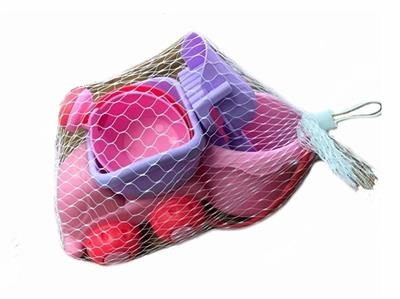 Beach soft plastic barrels covered five times - pink - OBL813724