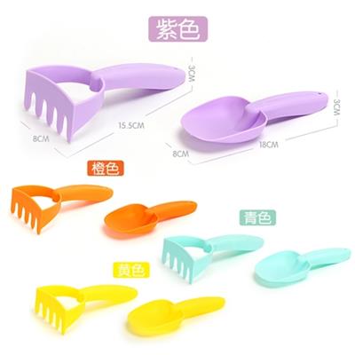 Soft plastic sand shovel sand rake 2 pieces - OBL813763