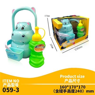 Hippo portable colorful lights bubble machine (with 200 ml water bubble) - OBL814186