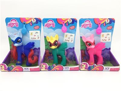 高档大号战马带梳子带贴纸三款混装 - OBL814447