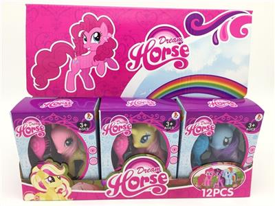 高档搪胶变色表情战马宝丽带梳子带内罩三款混装12PC - OBL814451