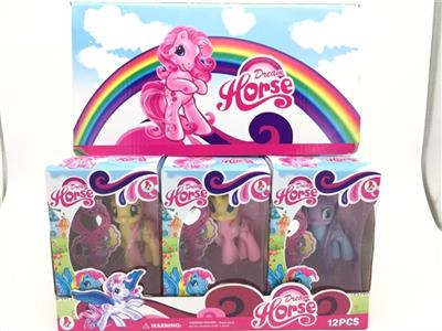 高档搪胶战马宝丽带镜子3款12PC混装 - OBL814454