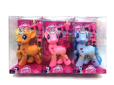 高档搪胶钻石独角马马宝丽带灯光音乐带化妆吸塑配件 - OBL814459