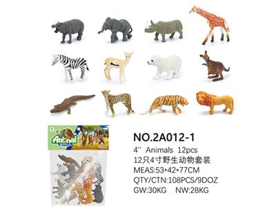 12只4寸野生动物套装 - OBL814778