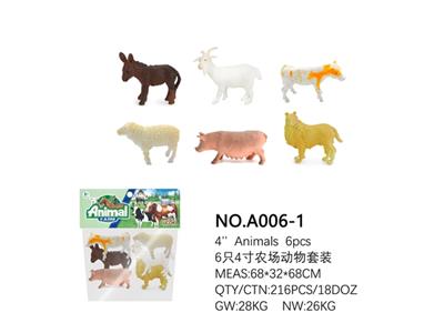 6只4寸农场动物套装 - OBL814787