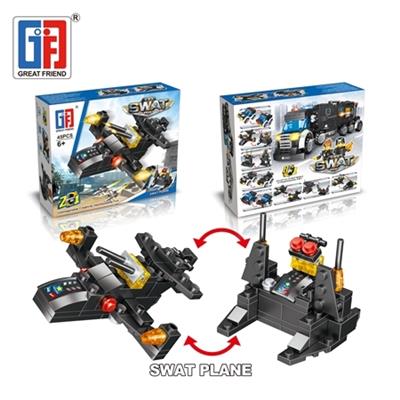 城市益智积木特警飞机（45PCS)  （可4款混装） - OBL814995