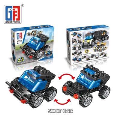 城市益智积木特警巡逻车（47PCS)  （可4款混装） - OBL814998