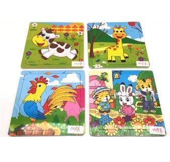 15 * 15 cm wide cartoon small wooden puzzles - OBL815176