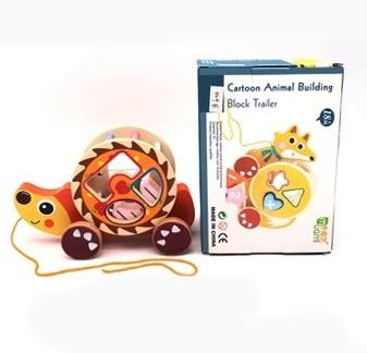 Color box wooden cartoon drawing animals - OBL815186