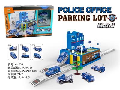 Series of city parking lot (police) with two alloy car - OBL815406