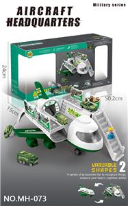 The plane deformation of parking machine with one plane only four military vehicles only - OBL815411