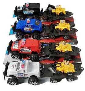 实色惯性越野警车带拖滑行工程车 - OBL815623