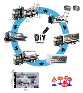 DIY urban traffic to save series - 1:48 flat back traffic rescue vehicle road signs (repair/car/truc - OBL815689