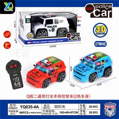 Q版二通带3D灯光丰田遥控警车（不包电） - OBL815725