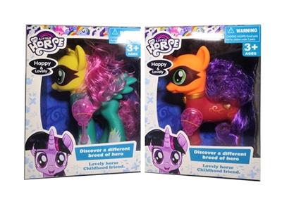 小马宝莉搪胶马配梳子 二款混装 - OBL815815