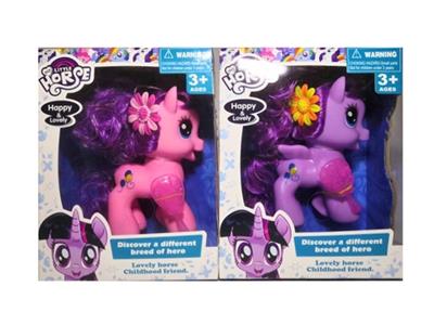 小马宝莉搪胶马配梳子+发夹 二款混装 - OBL815816