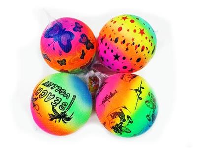 Four conventional 9 inches rainbow balls - OBL816055