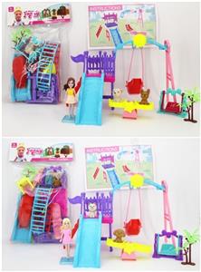 8.4CM迷你芭比和乐园套装/宠物狗主题（2款混装） - OBL816312