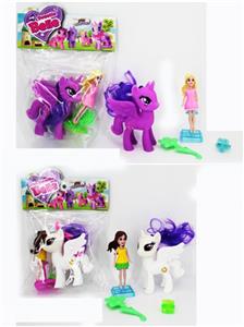 饰品马配8.4CM迷你实身公仔套装（2款混装） - OBL816317