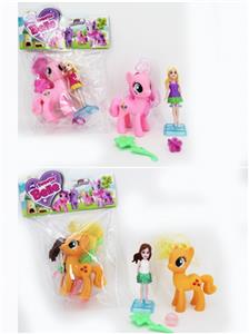 饰品马配8.4CM迷你实身公仔套装（2款混装） - OBL816318