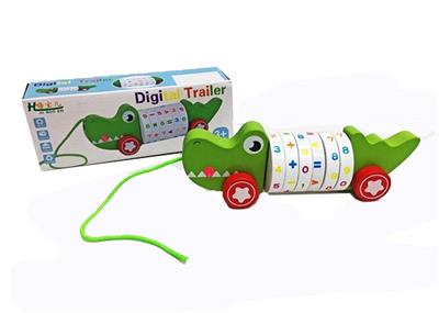 Wooden crocodile digital drag car - OBL817355