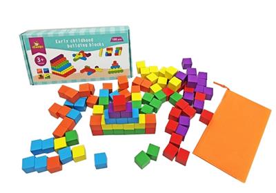 木制100粒方块积木 - OBL817368