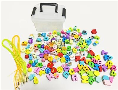 Wooden 150 grains of cartoon blocks beads - OBL817402