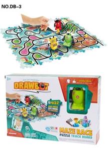 DRAWBOT line tracking robot with 70 piece jigsaw puzzle kit - OBL817419