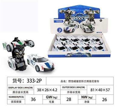 惯性碰撞变形兰博基尼警车 - OBL817895