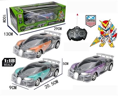 English remote control car 1:18 bugatti transparent (cross) - OBL819670