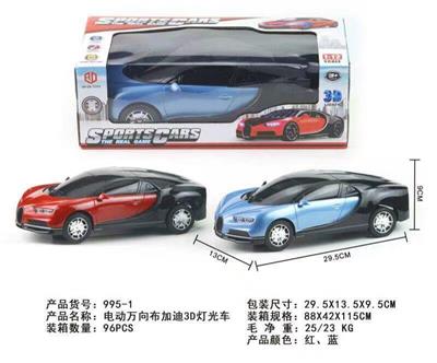 BUGATTI ELECTRIC UNIVERSAL BLACK WINDOW WITH 3D LIGHT MUSIC - OBL819975