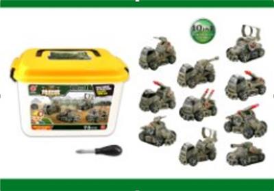 惯性功能DIY自装积木         军事系列套装         10 in 1军绿色 - OBL820053