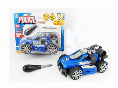 滑行功能DIY自装积木   城市警察指挥车 - OBL820065
