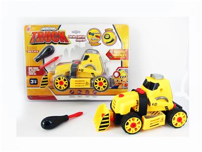 滑行功能DIY自装积木   工程建设推土机 - OBL820067