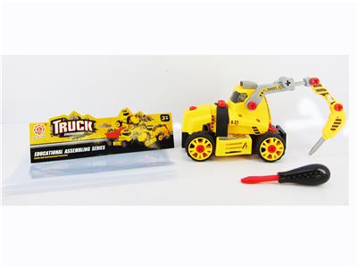 滑行功能DIY自装积木   工程建设打孔机 - OBL820076