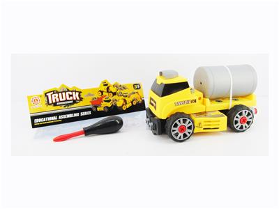 滑行功能DIY自装积木   工程建设洒水车 - OBL820080