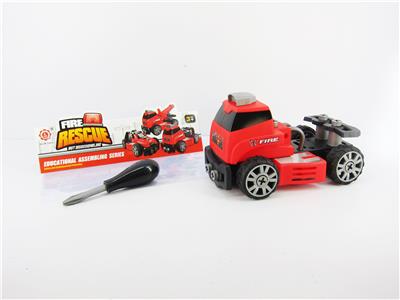 滑行功能DIY自装积木   消防救援油管车 - OBL820085