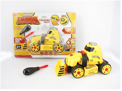 惯性功能DIY自装积木   工程建设推土机 - OBL820092