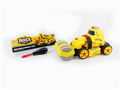 惯性功能DIY自装积木   工程建设压路机 - OBL820101