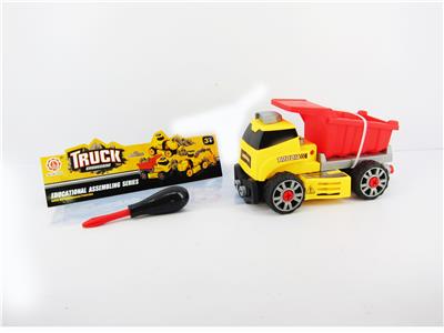 惯性功能DIY自装积木   工程建设翻斗车 - OBL820102