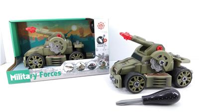 惯性功能DIY自装积木军事系列火箭车（不带人物） - OBL820125