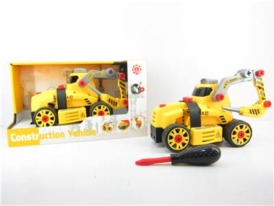 滑行功能DIY自装积木   工程建设打孔机（不带人物） - OBL820160