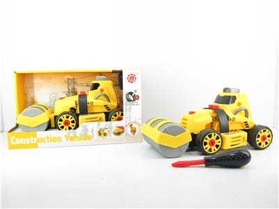 滑行功能DIY自装积木   工程建设压路机（不带人物） - OBL820162