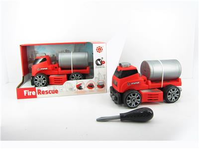 INERTIA FUNCTION DIY SELF-LOADING BUILDING BLOCKS FIRE RESCUE WATER TANKER (WITHOUT CHARACTERS) - OBL820177