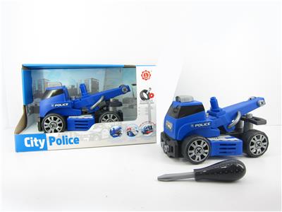 INERTIA FUNCTION DIY SELF-LOADING BUILDING BLOCKS CITY POLICE CRANE (WITHOUT CHARACTERS) - OBL820178