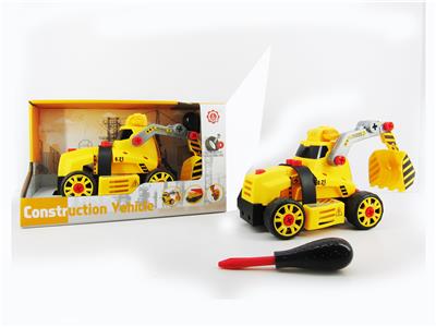 SLIDING FUNCTION WITH LIGHTING MUSIC DIY SELF-LOADING BUILDING BLOCKS CONSTRUCTION EXCAVATOR (WITHOUT CHARACTERS) - OBL820184